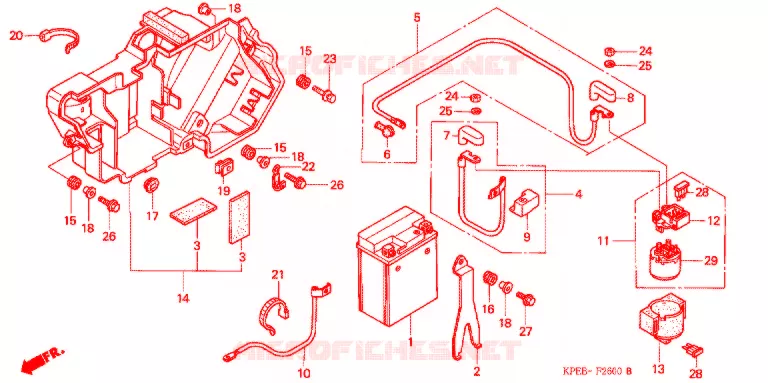 BATTERIE Honda MOTO 250 XR 2003  XR250LSC3
