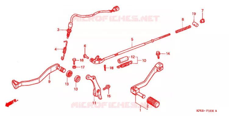 PEDALE Honda MOTO 250 XR 2003  XR250LSC3