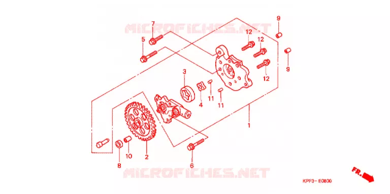 POMPE A HUILE Honda MOTO 250 XR 2004  XR250LSC3