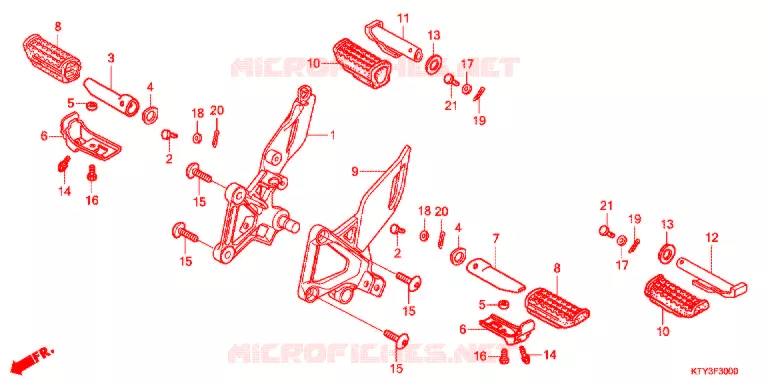 REPOSE PIED Honda MOTO 125 CBR 2011  CBR125RWB