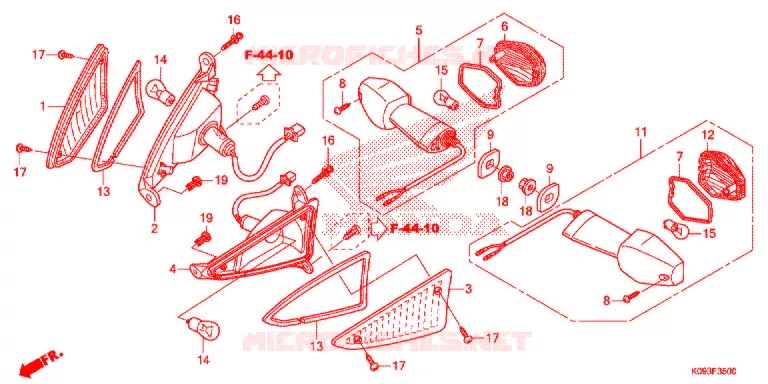 CLIGNOTANT Honda MOTO 110 WAVE 2014  AFS1101SHE
