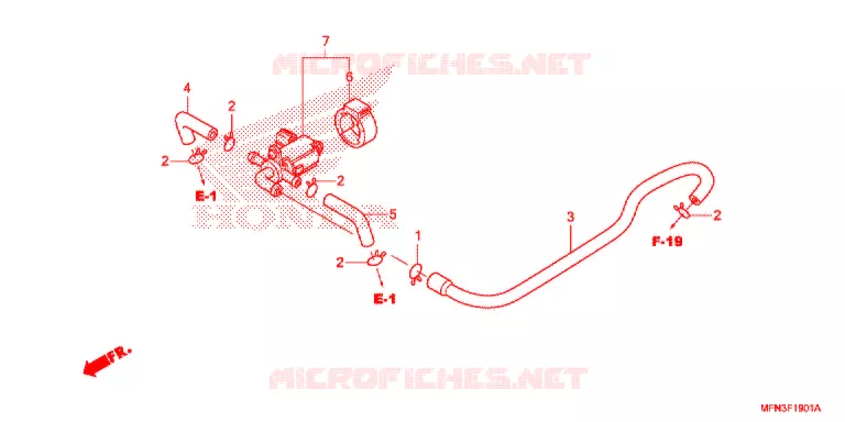 VALVE DE COMMANDE D'INJECTION D'AIR Honda MOTO 1000 CB 2016  CB1000RF