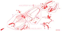 SELLE   POIGNEE ARRIERE pour Honda CB 500 F de 2015