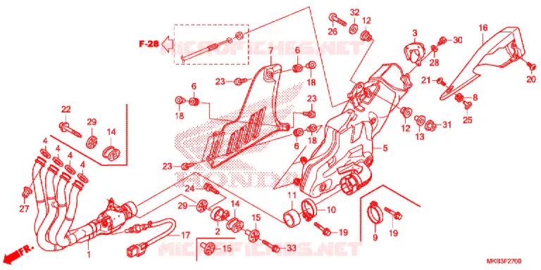 SILENCIEUX D'ECHAPPEMENT Honda MOTO 1000 CBR 2015  CBR1000SAF