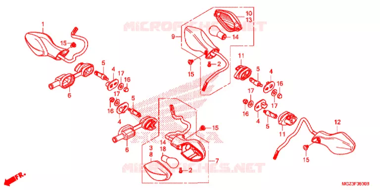 CLIGNOTANT Honda MOTO 500 CBR 2015  CBR500RF
