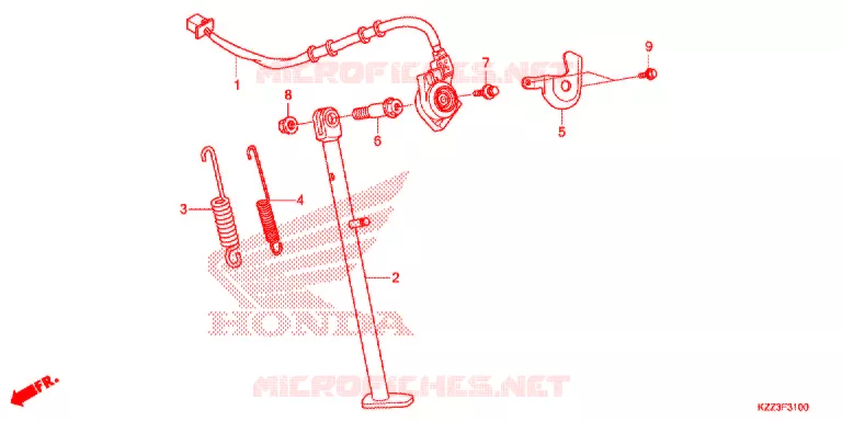 BEQUILLE Honda MOTO 250 CRF 2015  CRF250LF