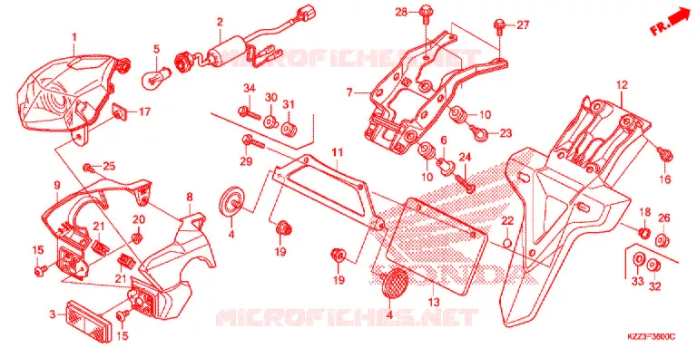 FEU ARRIERE Honda MOTO 250 CRF 2015  CRF250LF
