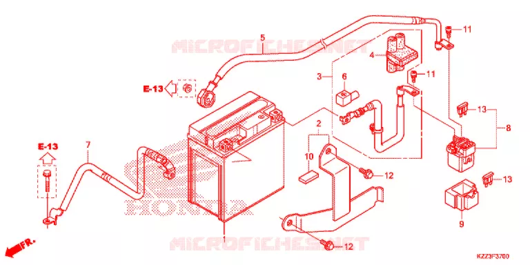 BATTERIE Honda MOTO 250 CRF 2015  CRF250LF