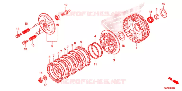 EMBRAYAGE Honda MOTO 250 CRF 2016  CRF250LF