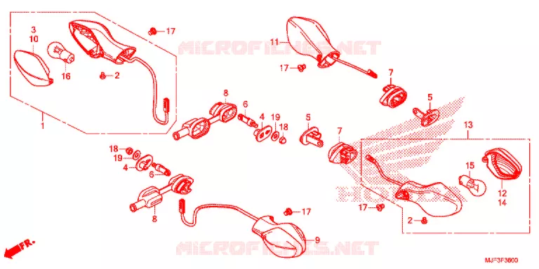 CLIGNOTANT Honda MOTO 700 CTX 2015  CTX700AF