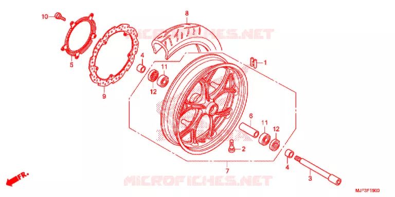 ROUE AVANT Honda MOTO 700 CTX 2015  CTX700AF