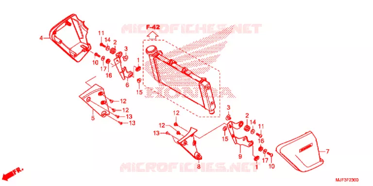 OUIES DE RADIATEUR Honda MOTO 700 CTX 2015  CTX700AF
