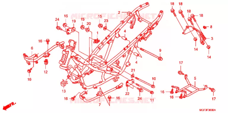 CADRE Honda SCOOTER 600 SILVERWING 2009  FJS600A9