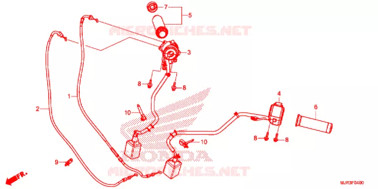 COMMODOS - POIGNEES - CABLES Honda MOTO 1800 GOLD-WING 2015  GL1800CF