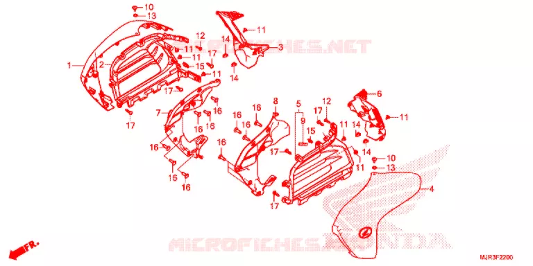 OUIES DE RADIATEUR Honda MOTO 1800 GOLD-WING 2018  GL1800CF