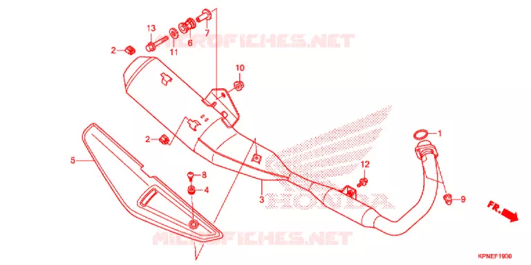SILENCIEUX D'ECHAPPEMENT Honda MOTO 125 CB 2016  GLR1251WHF