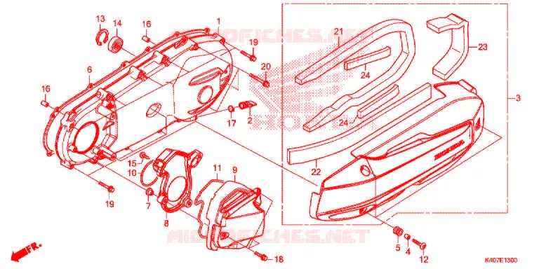 COUVERCLE GAUCHE Honda SCOOTER 125 FORZA 2015  NSS125ADF