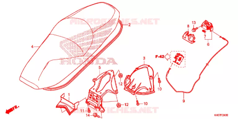 SELLE Honda SCOOTER 125 FORZA 2015  NSS125DF