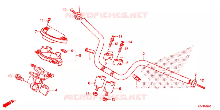 GUIDON Honda SCOOTER 300 FORZA 2014  NSS300E