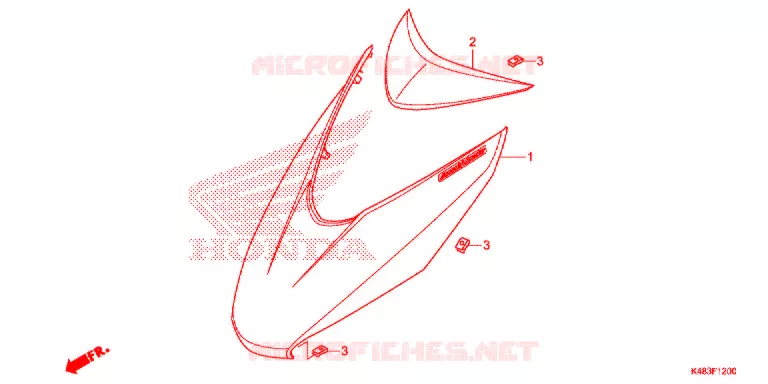 CARENAGE AVANT Honda SCOOTER 110 SPACY 2016  SCR1105WHF