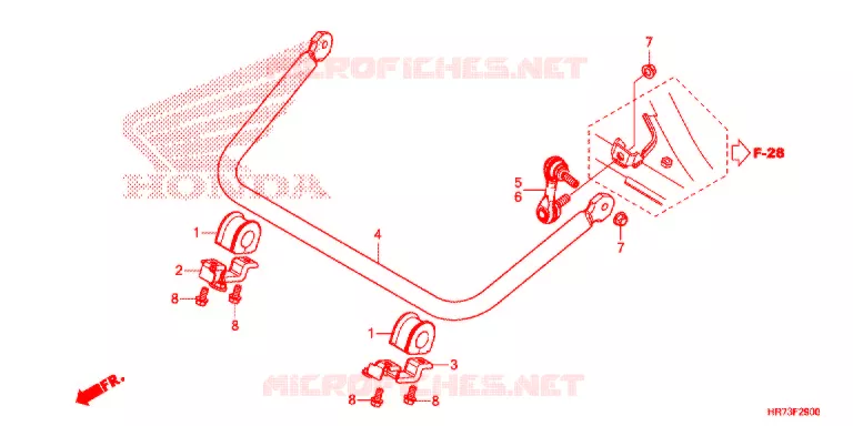 BARRE ANTI ROULIS Honda ATV 420 FOURTRAX 2015  TRX420FA6F