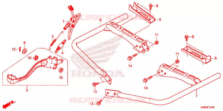 PEDALE - REPOSE PIED Honda ATV 500 FOURTRAX 2015  TRX500FA5F