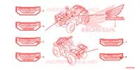 AUTOCOLLANTS pour Honda FOURTRAX 500 FOREMAN 4X4 Electric Shift, Power Steering Red de 2015