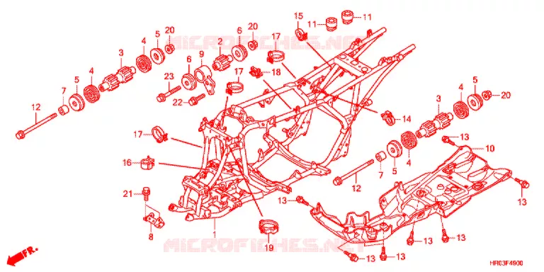 CADRE Honda ATV 500 FOURTRAX 2013  TRX500FED