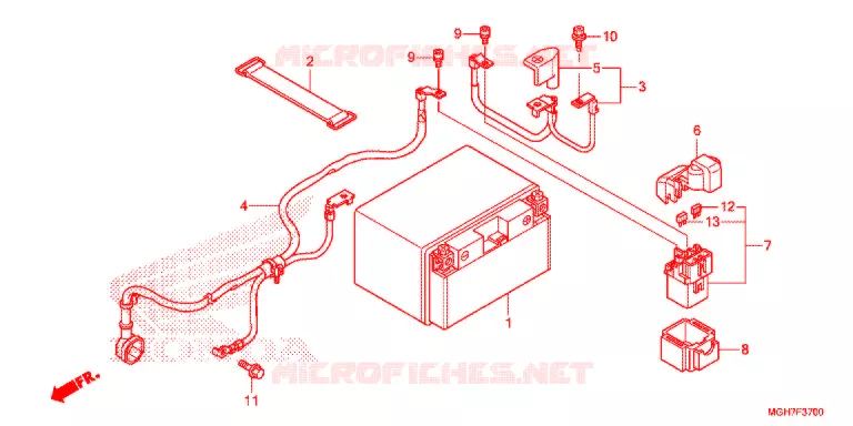 BATTERIE Honda MOTO 1200 CROSSTOURER 2015  VFR1200XAF