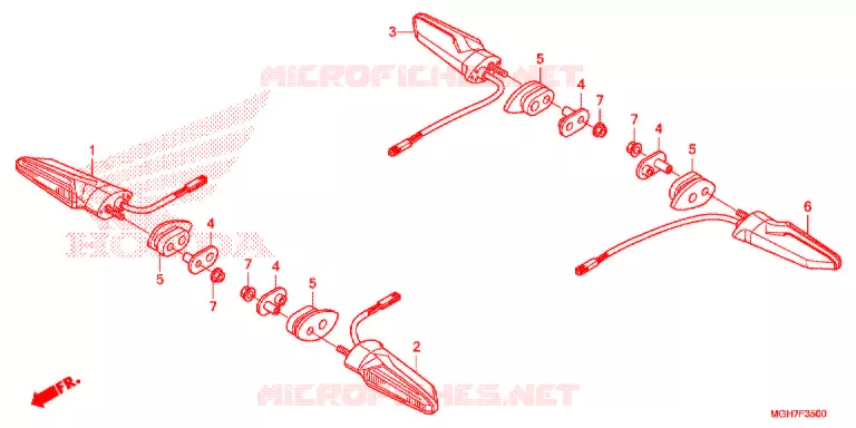 CLIGNOTANT Honda MOTO 1200 CROSSTOURER 2015  VFR1200XAF