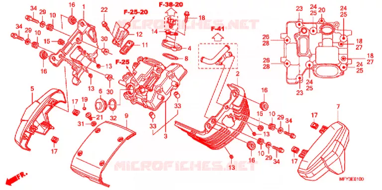 COUVRE CULASSE AVANT Honda MOTO 1300 VT 2012  VT1300CRAC