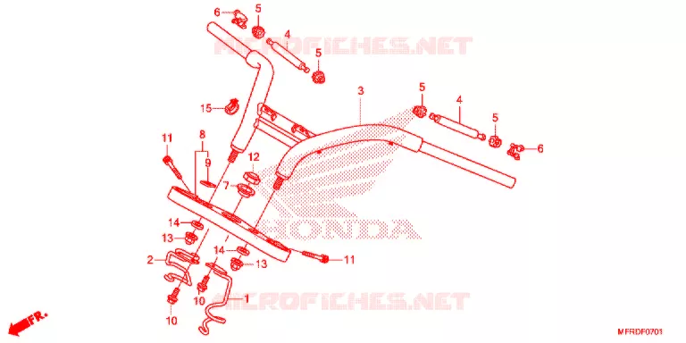 GUIDON - TE DE FOURCHE (VT1300CXA) Honda MOTO 1300 VT 2014  VT1300CXAE