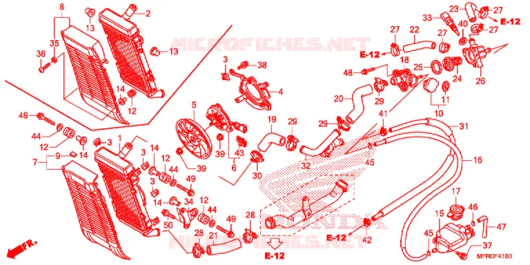 RADIATEUR Honda MOTO 1300 VT 2014  VT1300CXAE