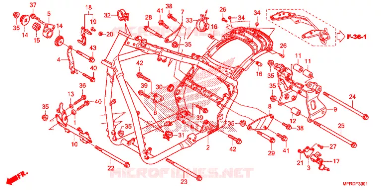 CADRE (VT1300CXA) Honda MOTO 1300 VT 2016  VT1300CXAF