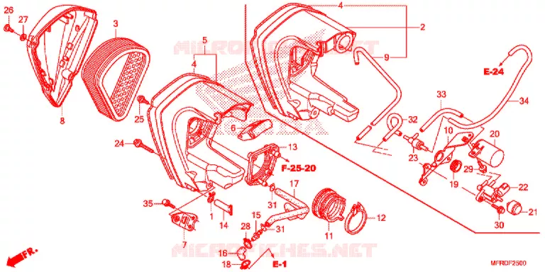 FILTRE A AIR Honda MOTO 1300 VT 2016  VT1300CXAF