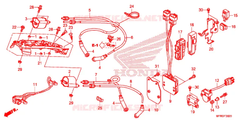 BOBINE D'ALLUMAGE - BOITIER CDI Honda MOTO 1300 VT 2015  VT1300CXAF