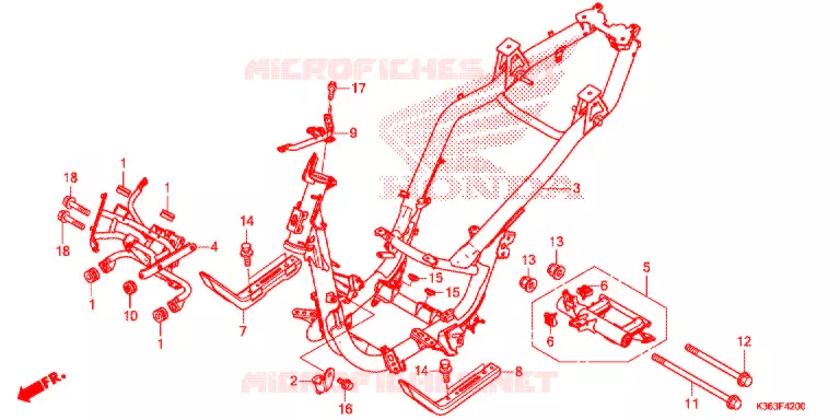 CADRE Honda SCOOTER 150 PCX 2015  WW150EXF