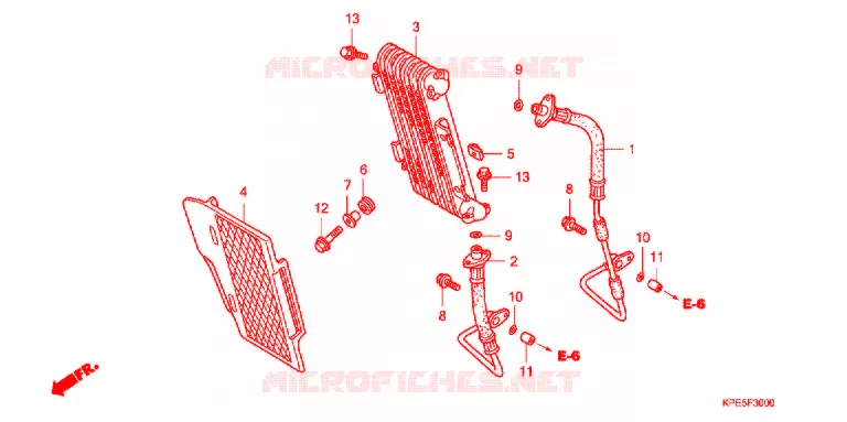 RADIATEUR D'HUILE Honda MOTO 250 XR 2014  XR250HSE