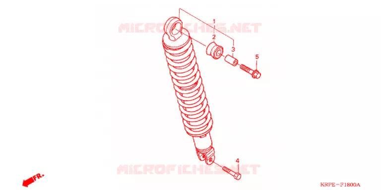 AMORTISSEUR ARRIERE Honda SCOOTER 100 LEAD 2003  SCV1003