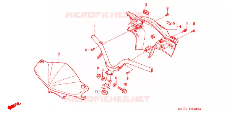 GUIDON - CARENAGE Honda SCOOTER 100 LEAD 2003  SCV1003