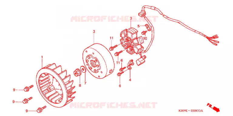 ALTERNATEUR Honda SCOOTER 100 LEAD 2003  SCV1003