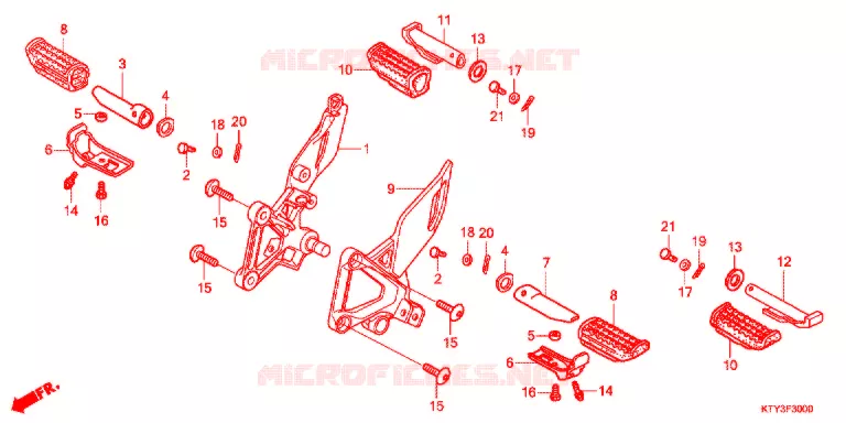REPOSE PIED Honda MOTO 125 CBR 2013  CBR125RTD
