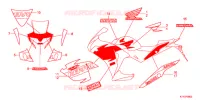 AUTOCOLLANTS (3) pour Honda CBR 125 REPSOL de 2013
