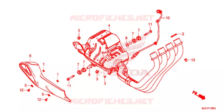 SILENCIEUX D'ECHAPPEMENT Honda MOTO 650 CB 2016  CB650FAE