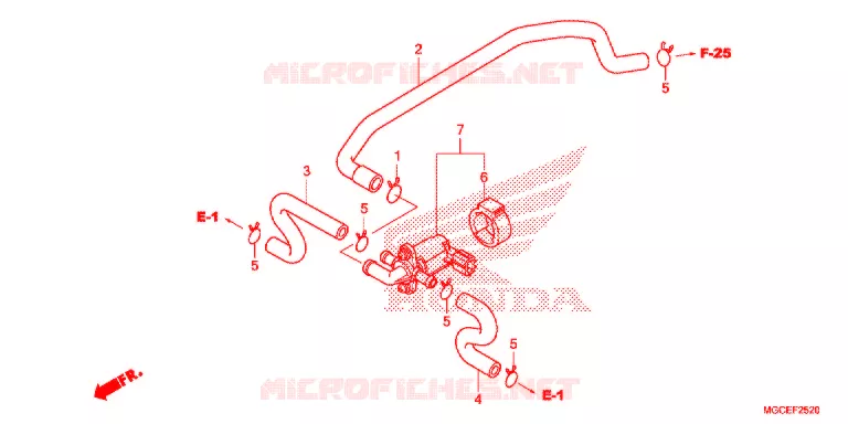 VALVE DE COMMANDE D'INJECTION D'AIR Honda MOTO 1100 CB 2015  CB1100SAF