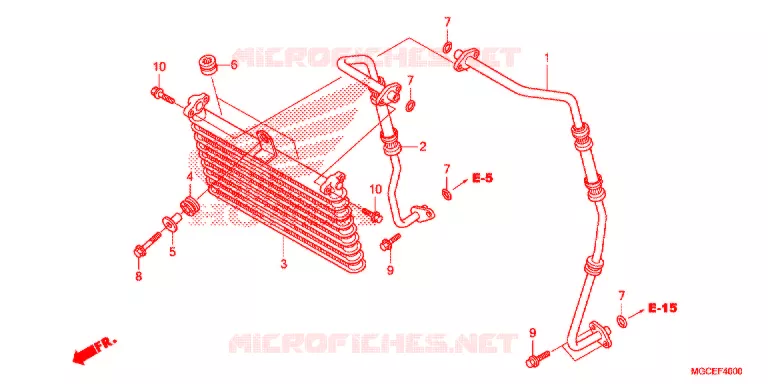 RADIATEUR D'HUILE Honda MOTO 1100 CB 2015  CB1100SAF
