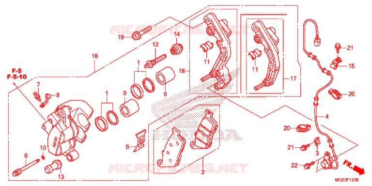 ETRIER DE FREIN AVANT Honda MOTO 500 CBR 2014  CBR500RE