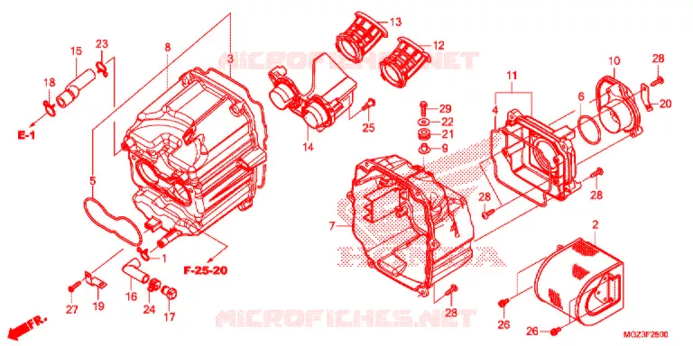 FILTRE A AIR Honda MOTO 500 CBR 2014  CBR500RE