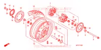 ROUE ARRIERE pour Honda CB 1300 ABS, TETE DE FOURCHE de 2013