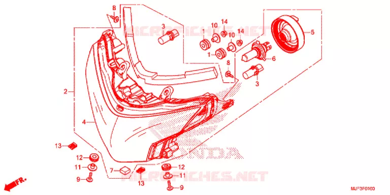 PHARE Honda MOTO 700 CTX 2016  CTX700DG